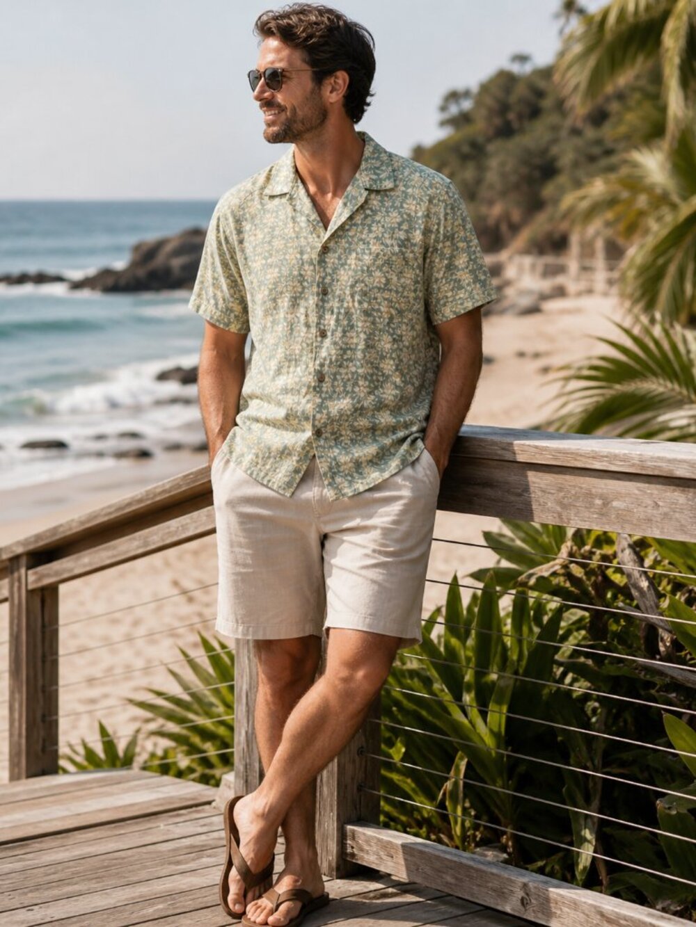 Royal Robbins Camp Shirt Floral Neutral | Lightweight Outdoor Travel Shirt Men S
